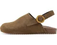 Сабо Toni Suede Clogs от Amie Rafa на танкетке серо-коричневые