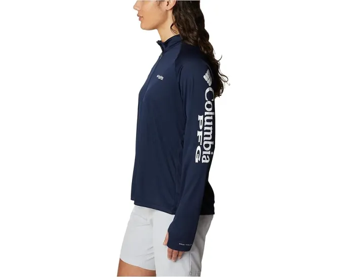 Футболка Columbia Tidal Tee 1/4 Zip с защитой от солнца UPF 50 и отводом влаги