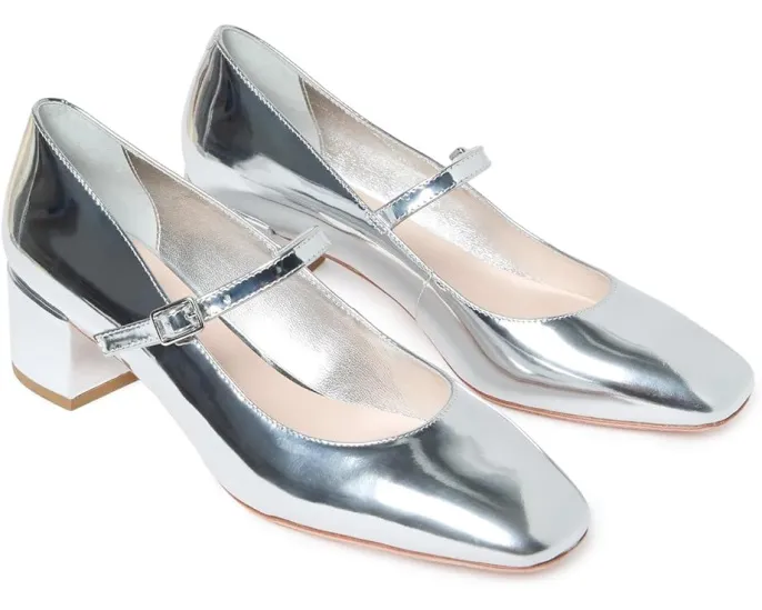 Туфли Lyra Mary Jane от Loeffler Randall серебристого цвета