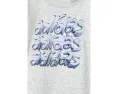 Комплект adidas Kids Back Pleated Heather Tee Mesh Short Set с логотипом и плиссировкой