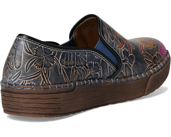 Яркие мокасины Priela с эластичными вставками и круглым носком