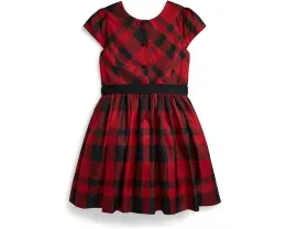 Платье из тафты в клетку для подростков Polo Ralph Lauren Kids