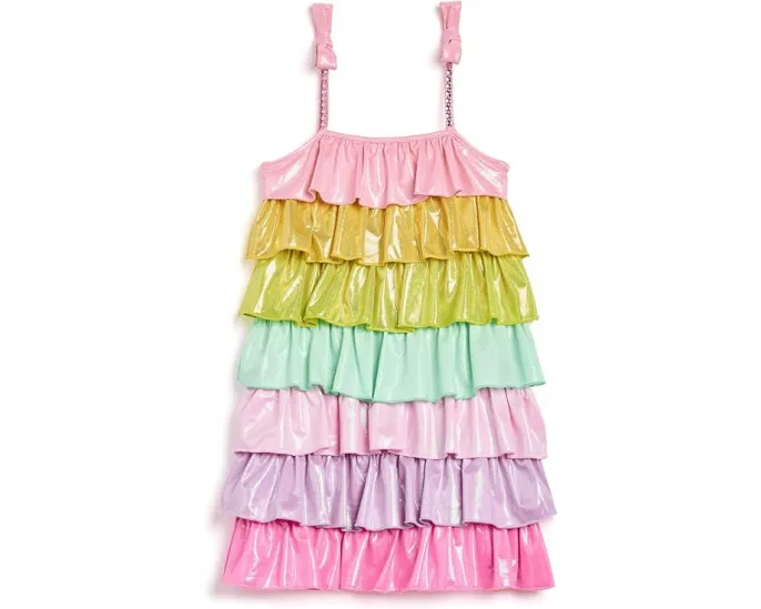 Платье Lola and The Boys Rainbow Tiered Shimmer для малышек