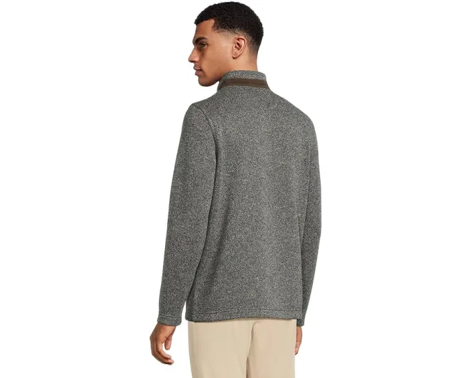 Johnston & Murphy толстовка Marled Quarter-zip с воротником из искусственной замши