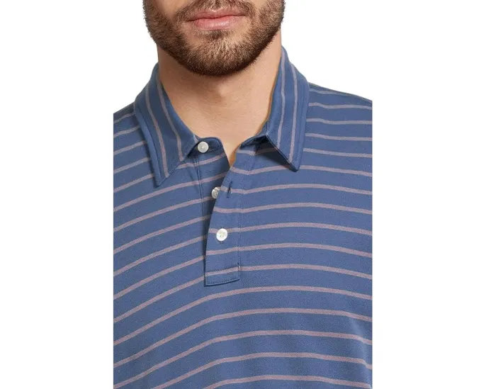 Поло L.L.Bean Comfort Stretch Performance в полоску с коротким рукавом и эластичной тканью пике