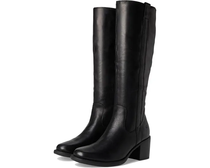 Высокие сапоги Born Harding до колена с кожаным верхом и квадратным каблуком