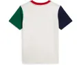 Хлопковая футболка Polo Ralph Lauren Kids с логотипом и цветными блоками для малышей и детей