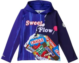 Толстовка с капюшоном Sweet Flow с уникальным принтом и карманом