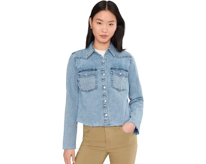 Рубашка KUT from the Kloth Posey с длинным рукавом и бахромой