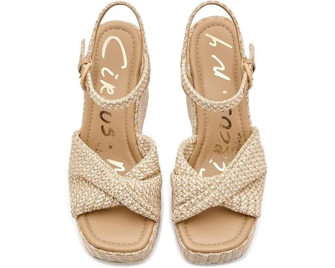 Сандалии Joanne от Circus NY by Sam Edelman на платформе из рафии