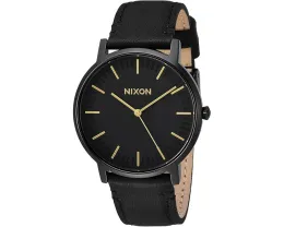 Часы Nixon Porter Leather с японским кварцевым механизмом и кожаным ремешком