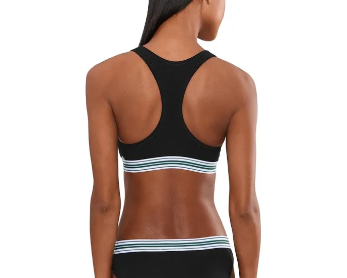 Contrast Band Stretch Cotton Bralette