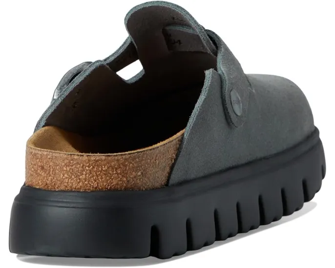 Биркенштоки Boston Chunky на платформе из замши