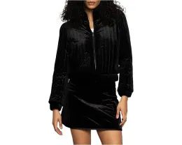 Стильная стеганая куртка из бархата Sanctuary с открытым передом и длинными рукавами