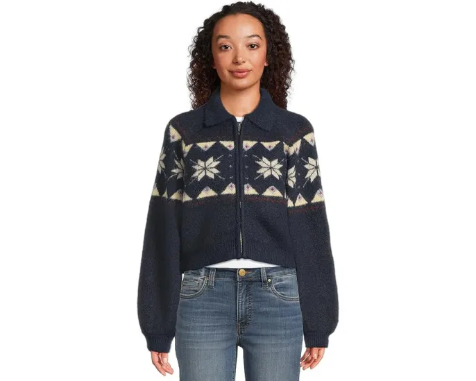 Толстовка Screen Time с узором фэр-айл и молнией спереди от Blank NYC