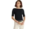 Топ с лодочкой из стрейч-хлопка Lauren Ralph Lauren
