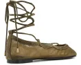 Балетки Madewell Greta Lace-Up из сетки с квадратным носком и ремешком