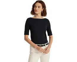 Топ с лодочкой из стрейч-хлопка Lauren Ralph Lauren