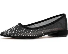 Балетки Gracelynn с острым носком стразами и каблуком 2.5 см