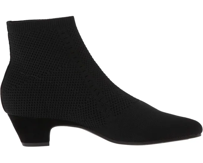 Ботильоны Eileen Fisher Purl на каблуке с верхом из стрейч-трикотажа и замши