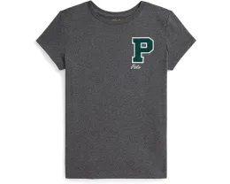 Хлопковая футболка Letterman с аппликацией Polo Ralph Lauren Kids для старших детей