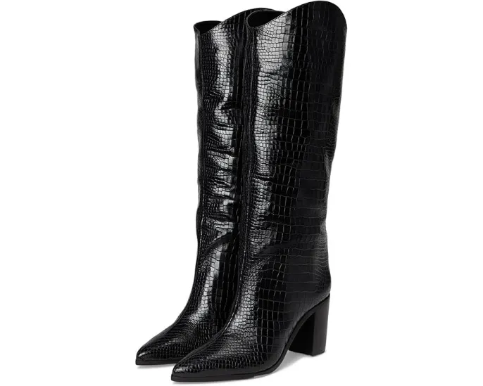 Ботинки Schutz Maryana Block с каблуком и фактурой змеиной кожи