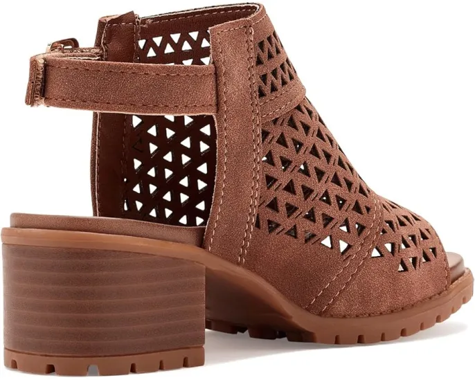 Детские сандалии Mia Kids Mollee на квадратном каблуке с ажурными вырезами