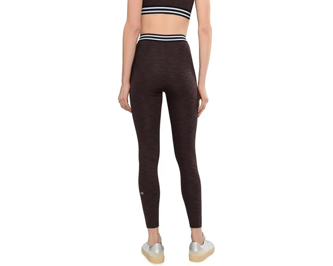 Леггинсы Splits59 Bailey High Waist Active Rib 7/8 с рельефной резинкой и полосатым поясом