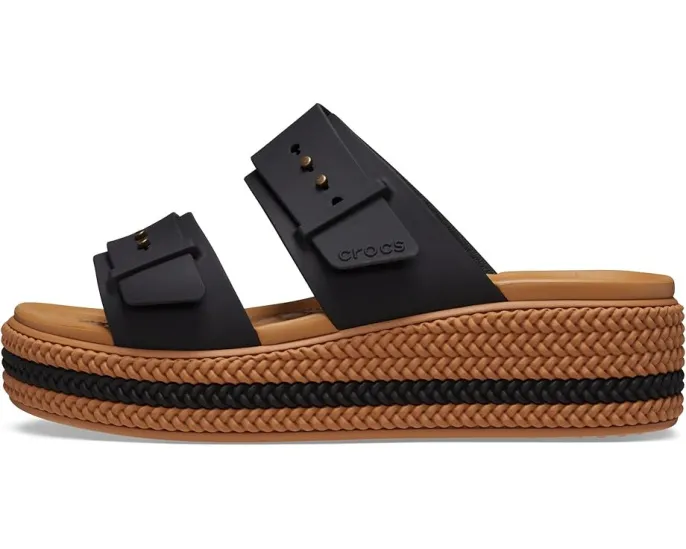 Сандалии Crocs Brooklyn Buckle Low Wedge с платформой и пеной LiteRide