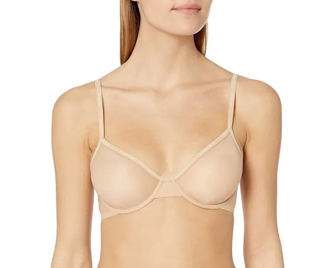 Бюстгальтер Calvin Klein Sheer Marquisette Unlined Demi с технологией дышащих чашек