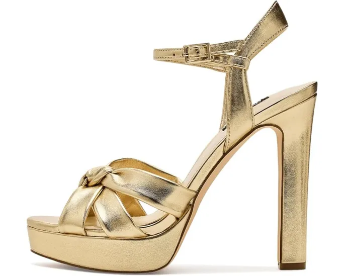 Вечерние сандалии Nine West Windee на высоком тонком каблуке с узлом и регулируемой лямкой