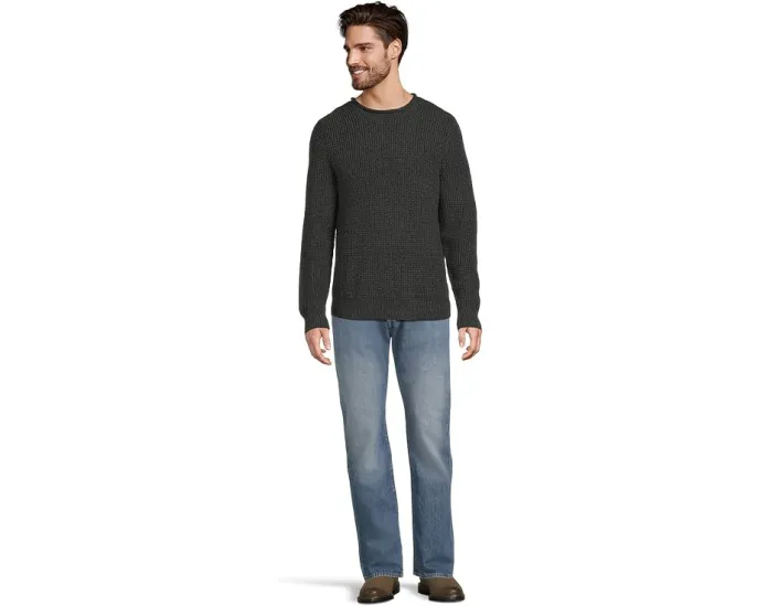 Свитер L.L.Bean из органического хлопка с вафельной вязкой и высоким воротником