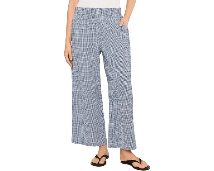 Eileen Fisher широкие брюки с клеткой из органического хлопка