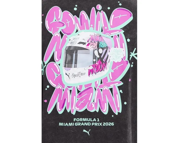 Футболка Puma Formula 1 Miami Go Wild Graphic с принтом