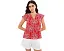 Топ CeCe Flutter Sleeve с вышивкой и завязками цвета Classic Cherry