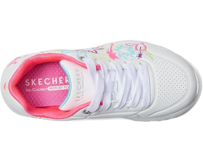 Детские кроссовки Skechers Uno Lite My Drip с принтом капель и звезд