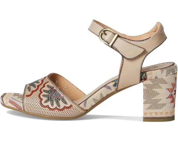 Сандалии Sassyclass с квадратным носком и ручной росписью на коже