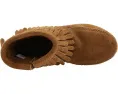 Ботильоны Side Zip Double Fringe от Minnetonka Kids с бахромой и молнией