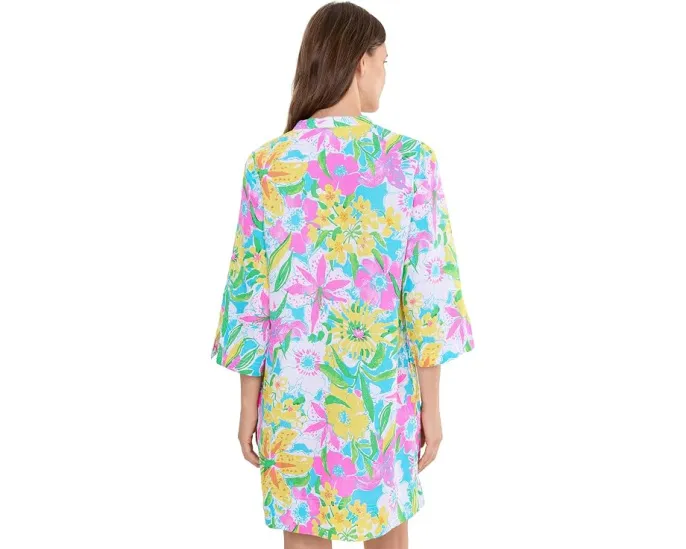 Lilly Pulitzer Льняное платье-туника Annadetta с цветочным принтом