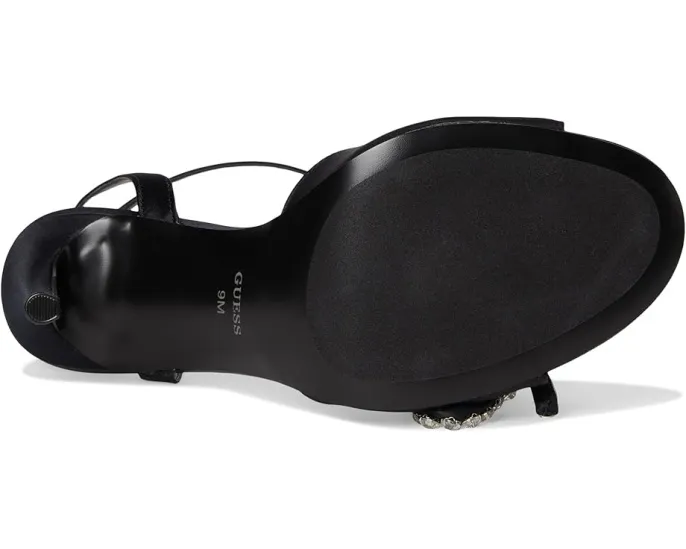 GUESS Вечерние сандалии Charmin с джинсовым верхом и стразами на каблуке-шпильке