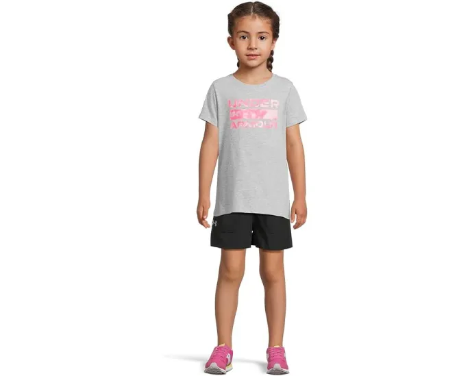 Футболка Under Armour Kids с логотипом и прямым подолом