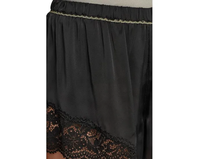 Шорты Free People Meet Me In The Middle Tap Shorts из атласа с кружевом