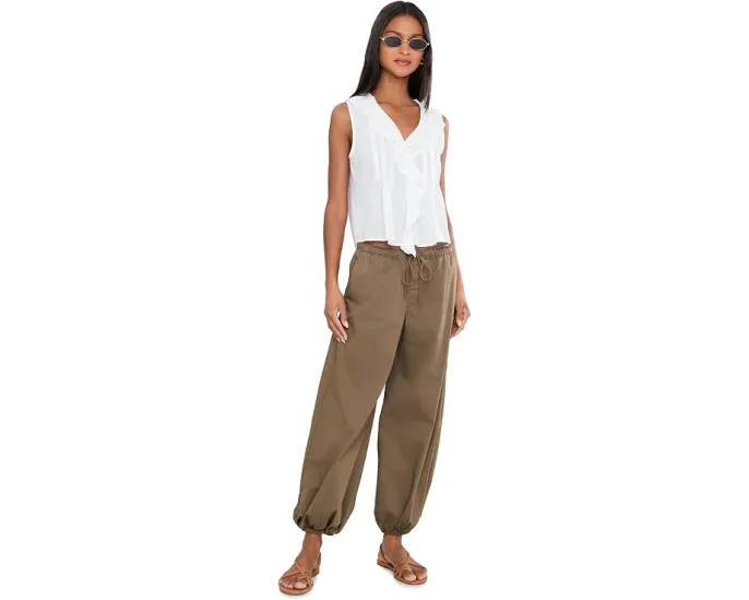 Madewell топ Bridget с V-образным вырезом и рюшами