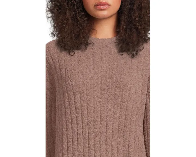 Свитшот оверсайз UGG Riz Top Rib с рельефной резинкой и удлиненными рукавами