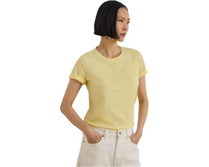 Футболка Lauren Ralph Lauren из хлопкового джерси с вышитым гербом