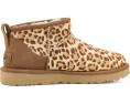 Угги UGG Classic Ultra Mini Plains с принтом леопарда и низким голенищем