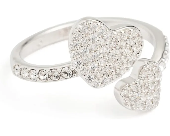 Кольцо Kate Spade New York Yours Truly Pave Heart с кубическим цирконием