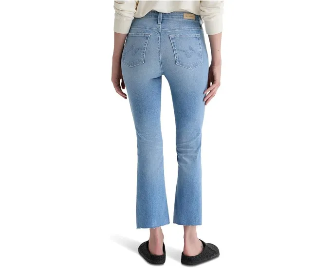 Джинсы AG Jeans Farrah Mid Rise Crop Boot укороченные с расклешенным низом