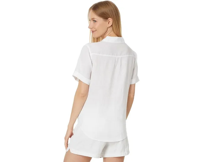 Рубашка Lilly Pulitzer Lynnie из льна с коротким рукавом