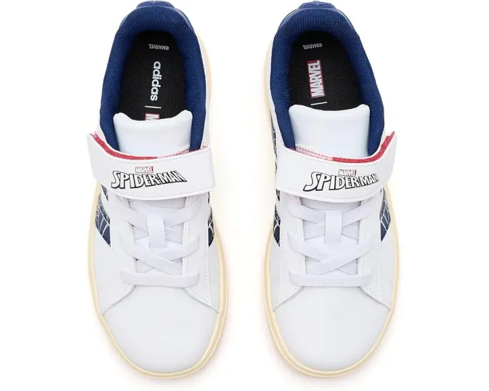Кроссовки детские Marvel Grand Court Elastic Lace & Strap от Adidas серые